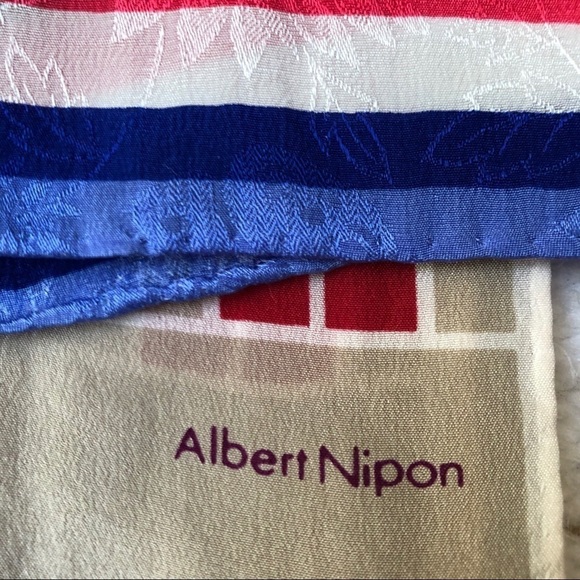 ALBERT NIPON 3 SILK SCARVES MADE IN JAPAN - Picture 2 of 8